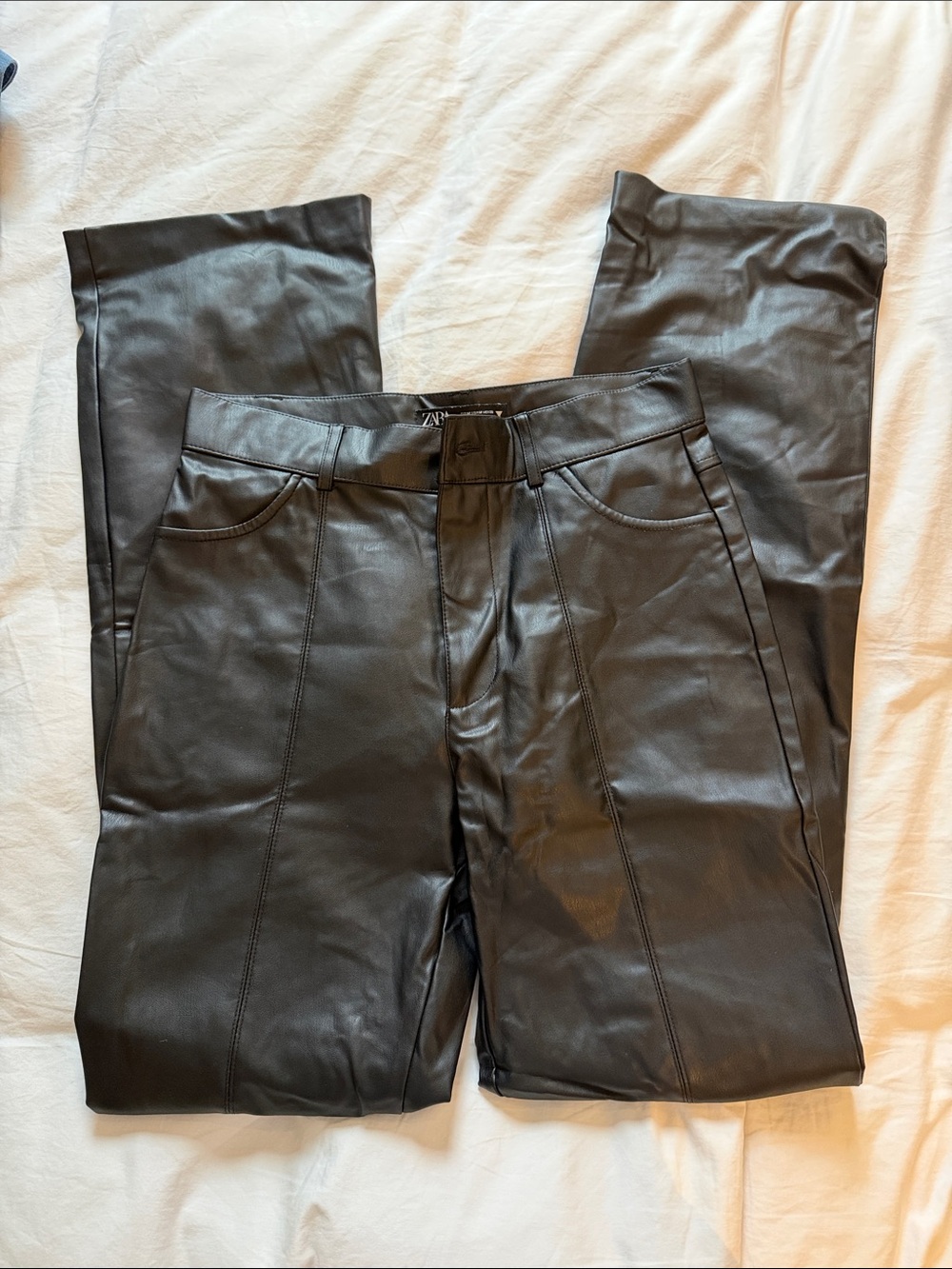 Zara Faux Leather Pants Size M